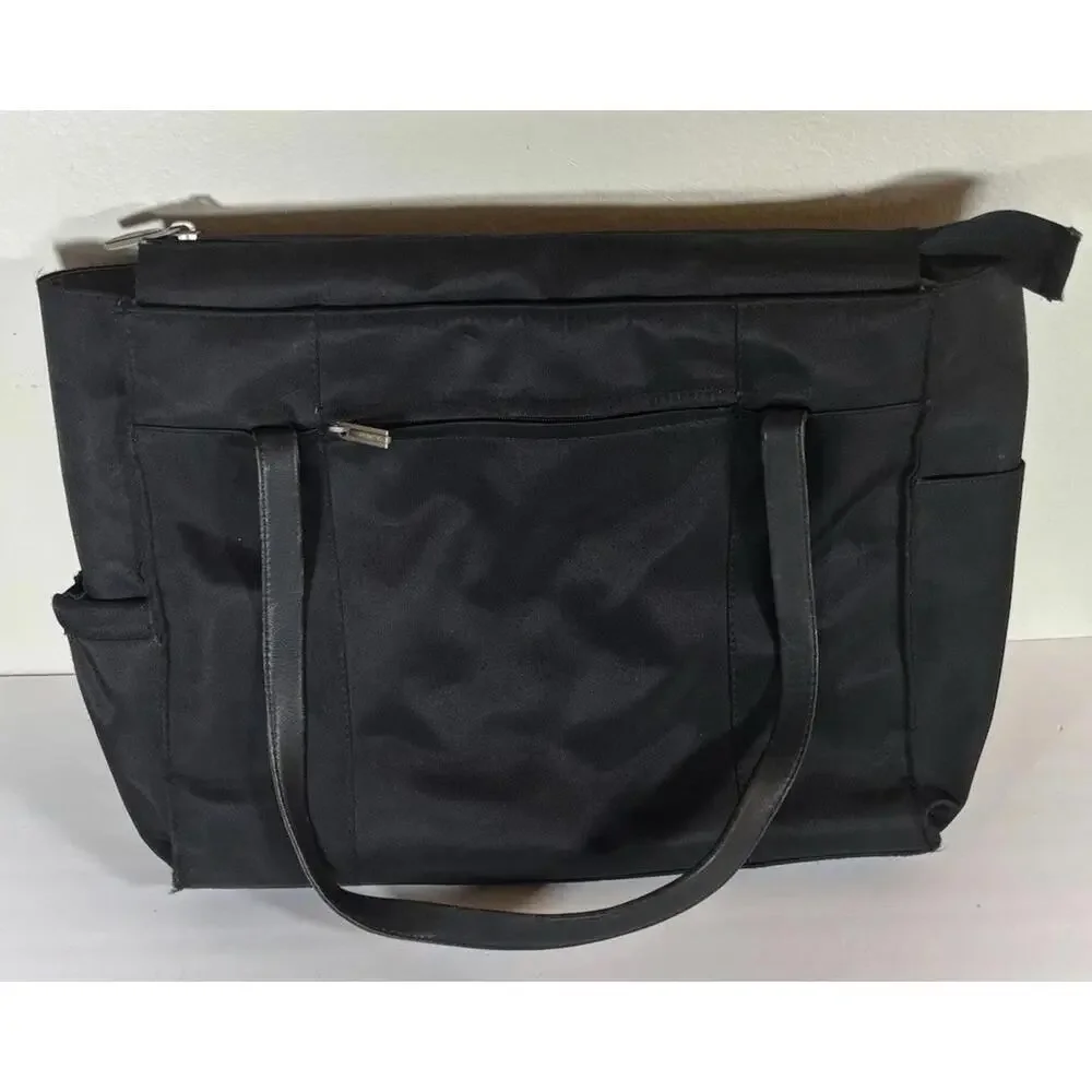 Samsonite Black Laptop Tote Bag Nylon Work Travel Bag Zip Top